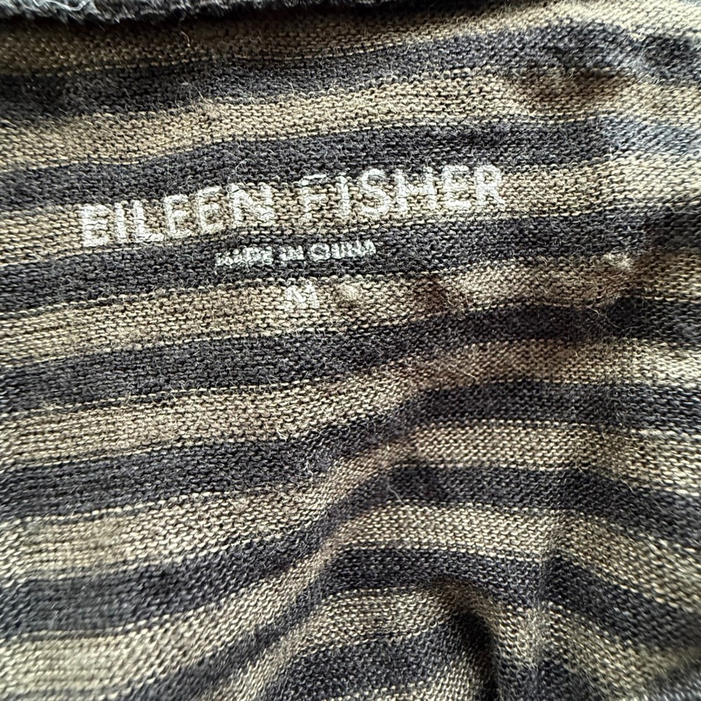 Eileen Fisher Linen Tank Dress Striped Casual Sleeveless Dress M - Picture 6 of 9